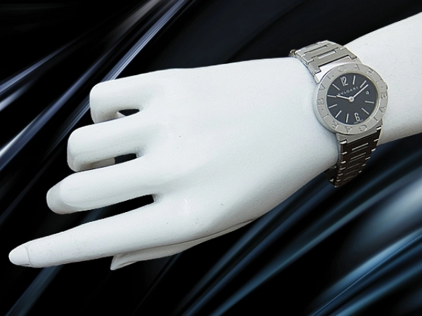 ブルガリ Ref.BB26SS SS ブラックダイヤル Dバックル仕様 クオーツ レディースモデル BOX・保証書付属 BVLGARI [代行おまかせコース]