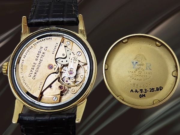 ユリスナルダン クロノメーター 重量33g 14 KARAT GOLD ラウンド エイジングダイヤル オートマチック ULYSSE NARDIN CHRONOMETR [代行おまかせコース]