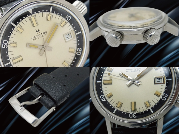 ハミルトン アクアデイト 600 Ref.64040-3 SS スーパーコンプレッサー エイジングダイヤル トロピックバンド装着 オートマチック HAMILTON AQUA DATE [代行おまかせコース]