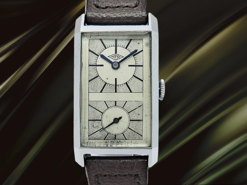DYPSA レクタンギュラー 角型 メッキ 上下二分割ダイヤル 手巻き ドクターズウォッチ Doctor's Watch [代行おまかせコース]