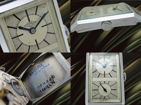 DYPSA レクタンギュラー 角型 メッキ 上下二分割ダイヤル 手巻き ドクターズウォッチ Doctor's Watch [代行おまかせコース]