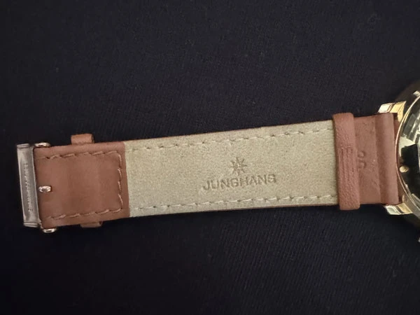 ユンハンス マックスビル Junghans Max Bill クロノスコープ 金側 027-7800 元箱・保証書・取扱説明書等付属