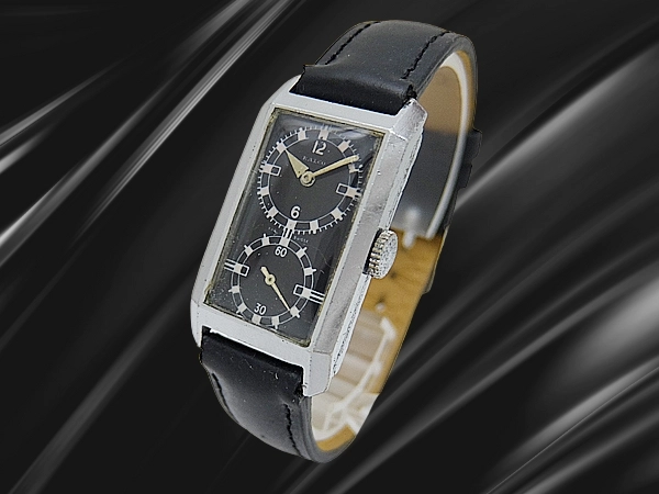 ラルコ レクタンギュラー 角型 15石 メッキ アールデコ ブラックダイヤル 手巻き ドクターズウォッチ RALCO Doctor's Watch [代行おまかせコース]