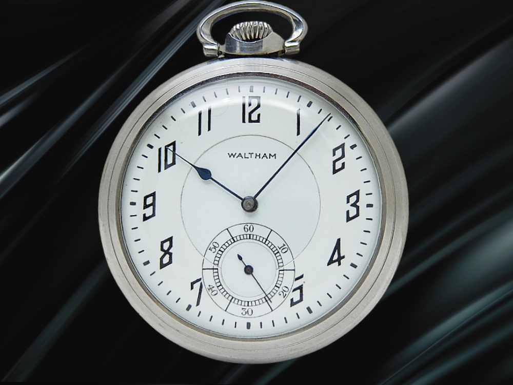 ウォルサム リバーサイド マキシマ 23石 SS ポーセリンダイヤル 懐中時計 WALTHAM Riverside Maximus [代行おまかせコース]