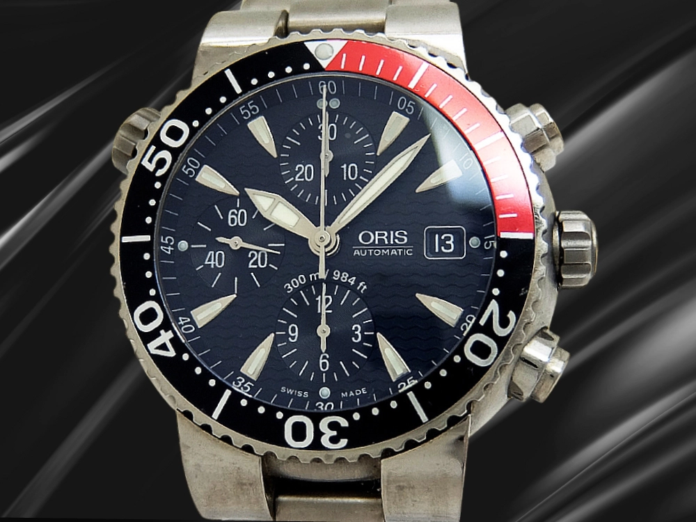 オリス TT1 チタン ダイバーズ クロノグラフ Ref.7542P ブラックダイヤル チタンブレス オートマ チック ORIS TT1 Diver Chronograph [代行おまかせコース]