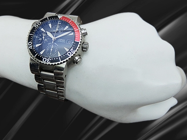 オリス TT1 チタン ダイバーズ クロノグラフ Ref.7542P ブラックダイヤル チタンブレス オートマ チック ORIS TT1 Diver Chronograph [代行おまかせコース]