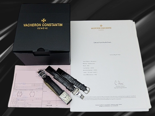 ヴァシュロン コンスタンタン Ref.4109 SS レクタンギュラー VCベルト装着 手巻き 2022年OH済 時計店修理明細・アーカイブ付属 VACHERON CONSTANTIN [代行おまかせコース]