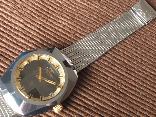 テクノス TECHNOS 電磁テンプ式 BORAZON ELECTRONIC ボラゾンエレクトロニック EII カットガラス 美品