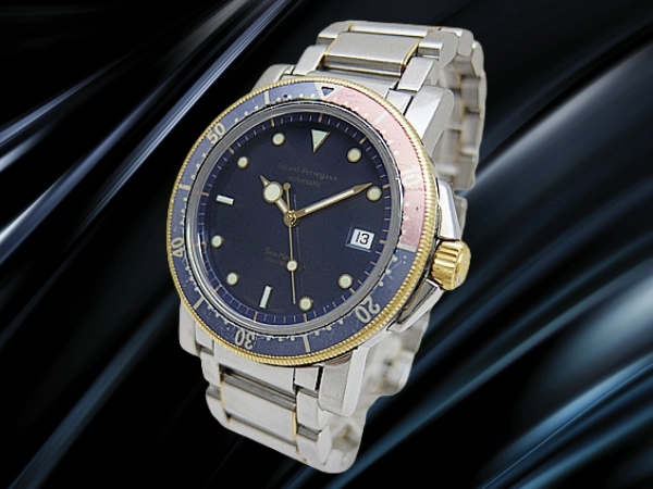 ジラールペルゴ  シーホーク デイト Ref.7300 21石 Cal.2200-216 SS バイカラーベゼル ネイビーダイヤル GPブレス装着 オートマチック BOX・冊子類付属 GIRARD-PERREGAUX Sea-Hawk [代行おまかせコース」