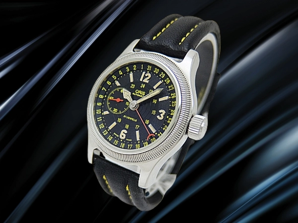 オリス ビッグクラウン コマンダー Ref.644 7487 GHF Cal.644 SS シースルーバック ブラックダイヤル ベルト装着 オートマ チック BOX・保証書・取説付属 ORIS Big Crown Pointer Date Commander [代行おまかせコース]