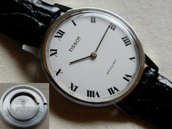 ティソ TISSOT Cal.2141 手巻き ホワイトローマンダイヤル 薄型 2針