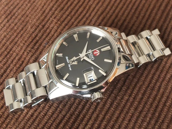 ラドー RADO ゴールデンホース Golden Horse 復刻版 黒文字盤 自動巻き オートマチック BOX付 美品