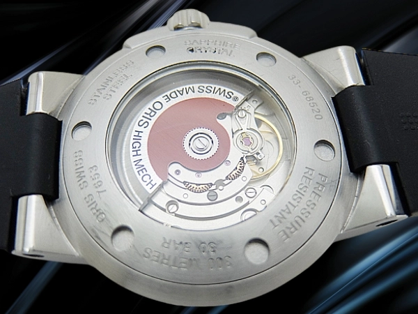 オリス  アクイス デイト Ref.7653 SS ダークブルーダイヤル 回転ベゼル ラバーベルト装着  ダイバーズ オートマチック BOX・ギャラ付属 ORIS AQUIS [代行おまかせコース]