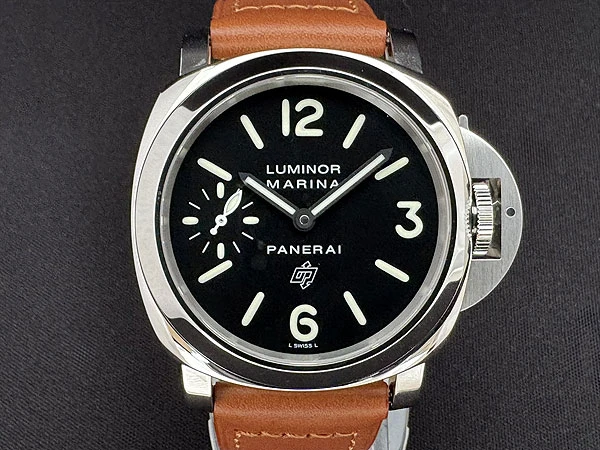 パネライ ルミノール マリーナ 未使用品 裏シール付き 保証書/クロノメーター証明書/冊子類/内外箱/ラバーベルト/工具/完備 300m防水 スクリューバック PAM00005 正規品 デッドストック PANERAI　