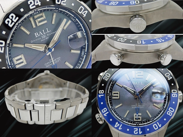 ボールウォッチ ロードマスター パイロット GMT Ref.DG3038A-S6CJ-BK チタン シースルー MOPダイヤル SSチタンコンビブレス装着 オートマチック 日本限定モデル BOX・ギャラ付属 BALL WATCH Roadmaster PILOT GMT [代行おまかせコース]