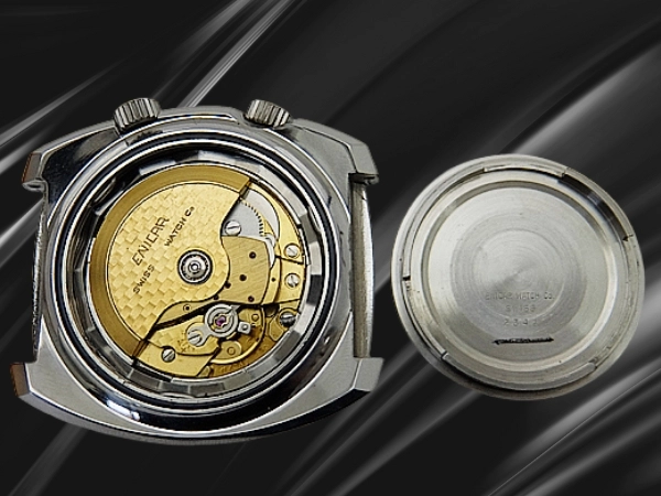 エニカ シェルパ スーパー ジェット GMT Ref.166-36-01 SS スーパーコンプレッサーケース ブラックダイヤル 白黄インナーベゼル 社外ベルト装着 オートマチック ENICAR Sherpa Super Jet [代行おまかせコース]