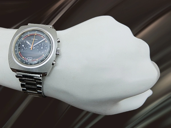 ゾディアック 2reg. クロノグラフ Ref.842.888 Cal.7734 SS クッショ ン ゾロダイヤル セミエクステンション付きブレス装着 手巻き Zodiac Vintage Chronograph [代行おまかせコース]