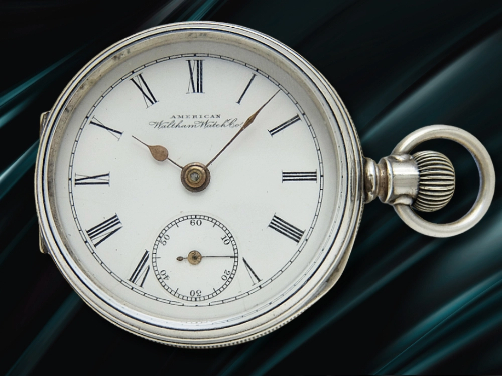 ウォルサム 18サイズ D.P.バートレット レバーセット式 銀ハンターケース ホワイトダイヤル シルバーT字バーチェーン 懐中時計 American Waltham Watch Company D.P.Bartlett [代行おまかせコース]