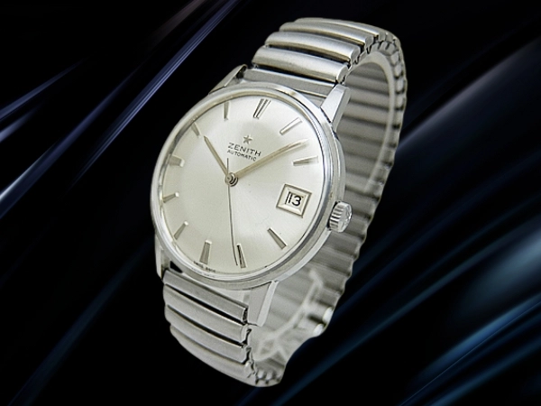 ゼニス センターセコンド Cal.2532PC SS シルバーダイヤル 社外製エクステンションブレス装着 ヴィンテージ オートマチック ZENITH Vintage [代行おまかせコース]