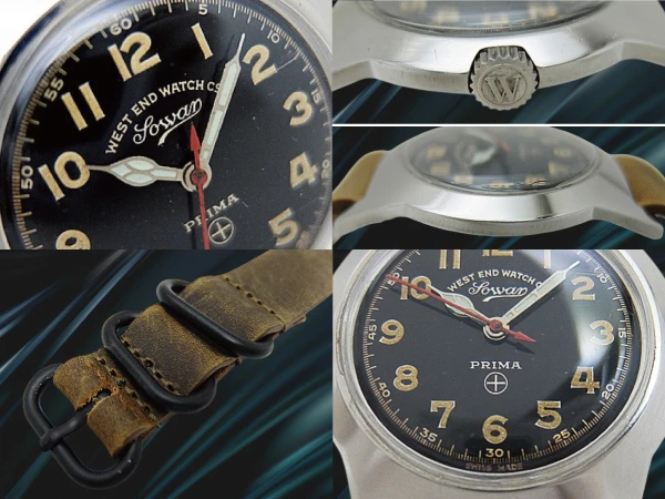 ウエストエンドウォッチカンパニー ソワール プリマ 17石 FHFCal.68 ブラックダイヤル 社外引き通しストラップ装着 手巻き WEST END WATCH Co. Sowar PRIMA [代行おまかせコース]