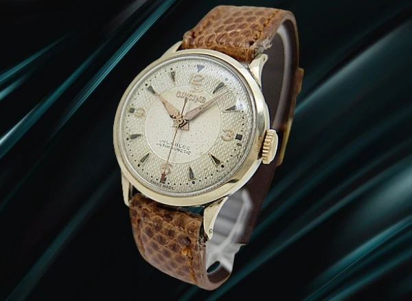 グリシン センターセコンド 17石 Cal.F465 重量18g 14K金無垢 ギョウシェダイヤル 社外ベルト装着 手巻き GLYCINE INCABLOC [代行おまかせコース]