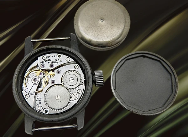 ウォルサム 米軍ミリタリーウォッチ 17石 Cal.6/0-B ダストプルーフ 象牙アイボリーダイヤル 社外引き通しストラップ装着 手巻き WALTHAM military ORD CORPS U.S.A. [代行おまかせコース]