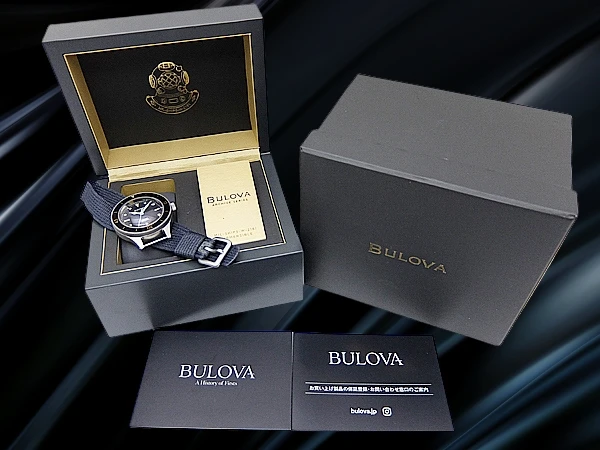 ブローバ ミルシップ 98A266 復刻モデル SS ブラックダイヤル ナイロン製NATOストラップ装着 オートマチック BOX付属 BULOVA Archives Series MIL-SHIPS [代行おまかせコース]