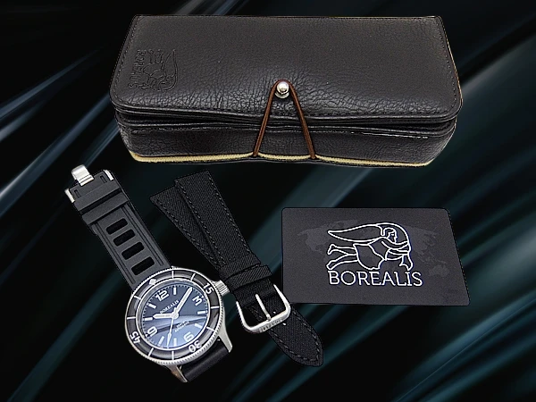 ボレアリス シーストーム 300m Cal.NH35A SS ブラックダイヤル ラバーストラップ装着 オートマチック 専用ケース付属 BOREALIS Sea Storm [代行おまかせコース]