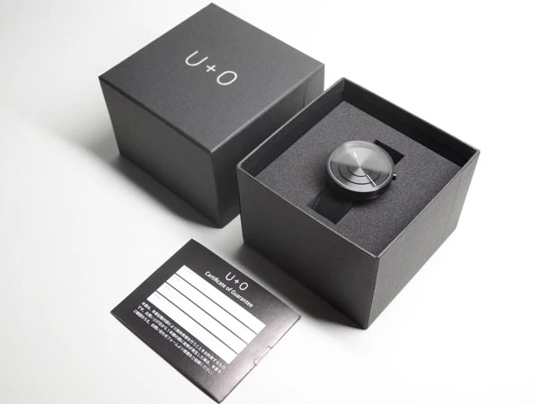 U+O ユート oo watch 002 Saturn Black クオーツ パッケージ・説明書兼保証書付属