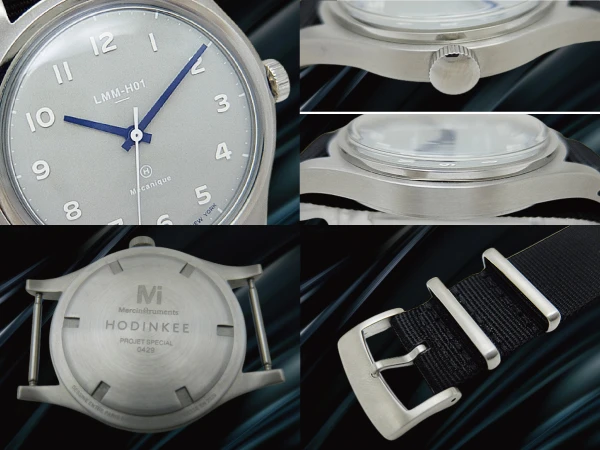 メルシー LMM-H01 ホディンキー 限定モデル Cal.ETA 2801-2 SS グレーダイヤル 引き通しストラップ装着 手巻き BOX付属 MERCI PARIS LMM-H01 HODINKEE Limited Edition [代行おまかせコース]