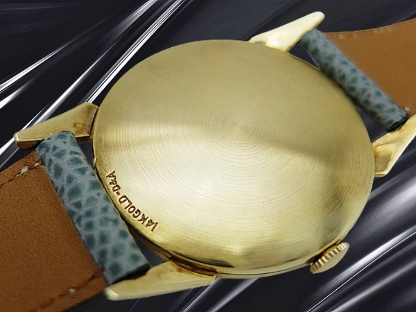 ウィットナー レビュー 重量24g 14K GOLD 金無垢 17石 Cal.76 ギョウシダイヤル ホーンラグ ヴィンテージ 手巻き WITTNAUER REVUE [代行おまかせコース]