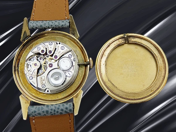 ウィットナー レビュー 重量24g 14K GOLD 金無垢 17石 Cal.76 ギョウシダイヤル ホーンラグ ヴィンテージ 手巻き WITTNAUER REVUE [代行おまかせコース]