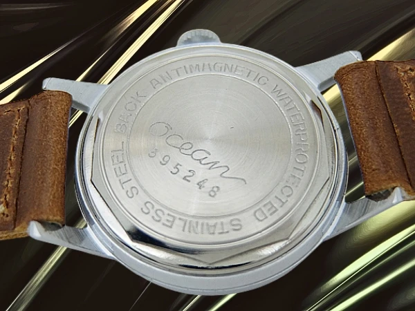 オーシャン スーペリア メッキ/ SS アイボリーダイヤル HORWEEN製レザー装着 手巻き OCEAN SUPERIOR [代行おまかせコース]