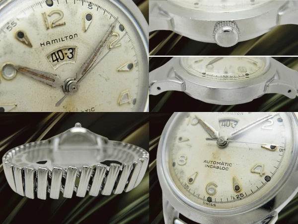 ハミルトン パワーリザーブ インジケーター Cal.1256 SS パティナダイヤル KREISLER社製エクステンションブレス装着 オートマチック HAMILTON Illinois [代行おまかせコース]