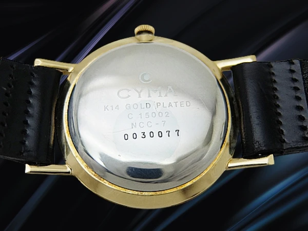 シーマ センターセコンド 17石 Ref.C15002 Cal.R.459 K14 GOLD PLATED/SS シルバーダイヤル 社外製ラリーストラップ装着 手巻き CYMA [代行おまかせコース]