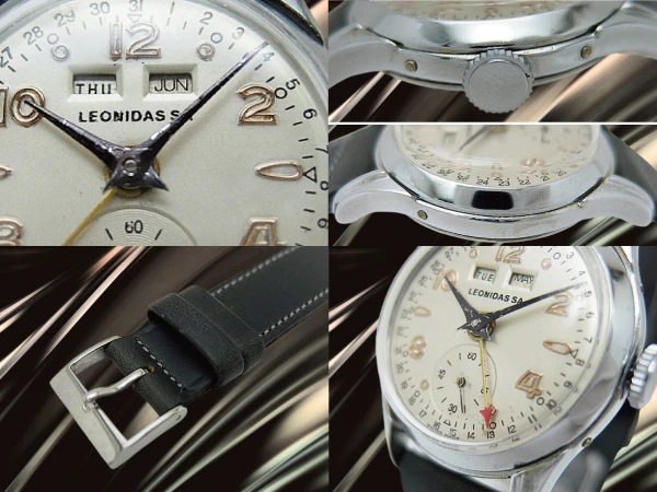 レオニダス トリプルカレンダー 17石 メッキ/SS シルバーダイヤル 手巻き LEONIDAS Triple Calender [代行おまかせコース]