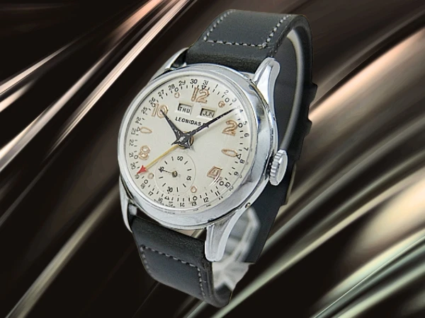 レオニダス トリプルカレンダー 17石 メッキ/SS シルバーダイヤル 手巻き LEONIDAS Triple Calender [代行おまかせコース]