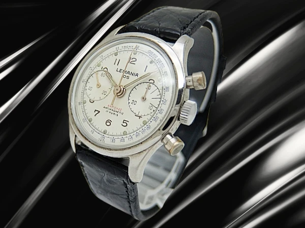 レマニア 105 クロノグラフ 17石 Ref.254 Cal.1270 メッキ/SS シルバーダイヤル 社外製ベルト装着 1P装飾石入りカスタムシルバーブレス重量66g付属 手巻き LEMANIA 105 Chronograph [代行おまかせコース]