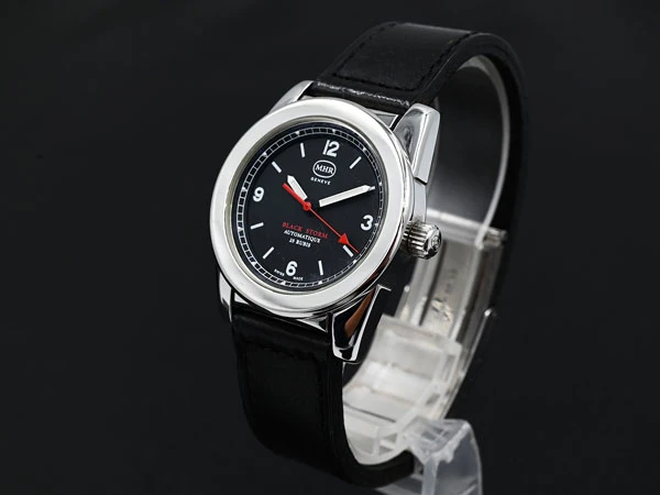 マハラ HMR MAHARA GENEVA ブラック・ストーム ステンレス Ref. BSA-403210 ギャランティーカード・替ベルト・BOX・タグ等付属