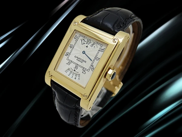 カルティエ タンク ア ビス ジャンピングアワー デイト CPCP Cal.9902 MC 総重量86g 18KYG ギョウシェダイヤル 18KYG無垢Dバックル 手巻き メーカー修理証明書付属 Cartier Tank vis all h dte appertman [代行おまかせコース]