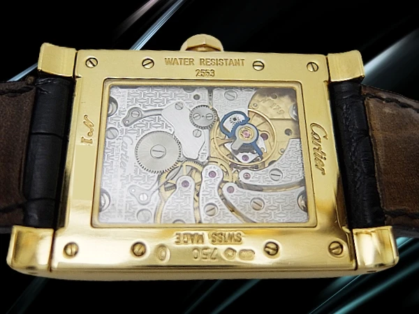 カルティエ タンク ア ビス ジャンピングアワー デイト CPCP Cal.9902 MC 総重量86g 18KYG ギョウシェダイヤル 18KYG無垢Dバックル 手巻き メーカー修理証明書付属 Cartier Tank vis all h dte appertman [代行おまかせコース]