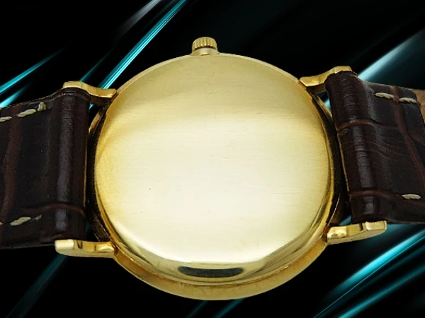 ヴァシュロン コンスタンタン Ref.6715 Cal.1003 重量15g 18KYG 金無垢 ゴールドダイヤル モレラート製ベルト装着 手巻き 極薄ドレスウォッチ ボーイズサイズ VACHERON CONSTANTIN [代行おまかせコース]