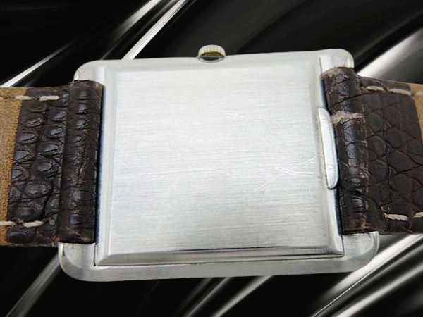 ヴァシュロン コンスタンタン Ref.6123 Cal.1003 重量約17g 18KWG 金無垢 スクエア シルバーダイヤル 社外製ベルト装着 手巻き 極薄ドレスウォッチ VACHERON CONSTANTIN [代行おまかせコース]