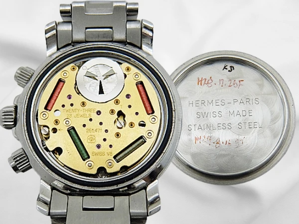 エルメス クリッパー クロノ CL2.310 SS ブラックダイヤル Hブレス装着 クオーツ BOX付属 33mmボーイズ(レディース)モデル  HERMES PARIS CLIPPER CHRONOGRAPH [代行おまかせコース]