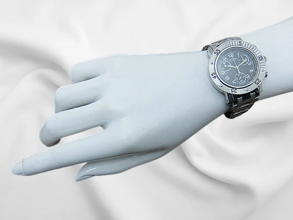 エルメス クリッパー クロノ CL2.310 SS ブラックダイヤル Hブレス装着 クオーツ BOX付属 33mmボーイズ(レディース)モデル  HERMES PARIS CLIPPER CHRONOGRAPH [代行おまかせコース]