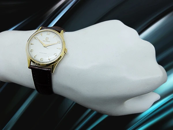 ビューレン グランプリ 17石 Cal.480 金張り GOLD FILLED G 20 MICRONS シルバーダイヤル 新品社外レザー装着 手巻き BUREN GRAND PRIX [代行おまかせコース]