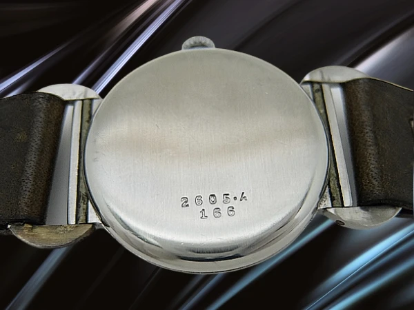 レコード スモールセコンド Cal.106 SS ムービングラグ ブラックセクターダイヤル 社外レザー装着 手巻き RECORD WATCH CO GENEVE [代行おまかせコース]