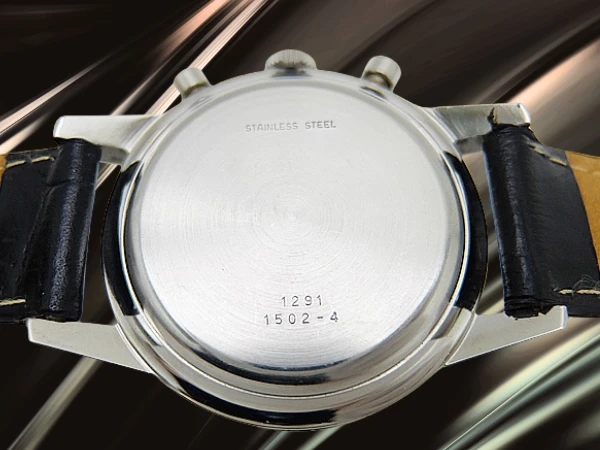 バルジュー72 ワイラー ヴィンテージ クロノグラフ SS ワンピースケース シルバーパティナダイヤル 社外レザー装着 手巻き Wyler Incaflex Valjoux 72 Chronograph [代行おまかせコース]