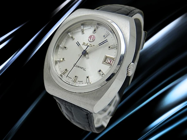 ラドー コーネル 25石 Ref.11916 Cal.AS1858 SS クッション ファセットカットガラス シルバーダイヤル 社外レザー+ラドー尾錠装着 オートマチック 2026年OH済 時計店修理明細付属 RADO CORNELL [代行おまかせコース]