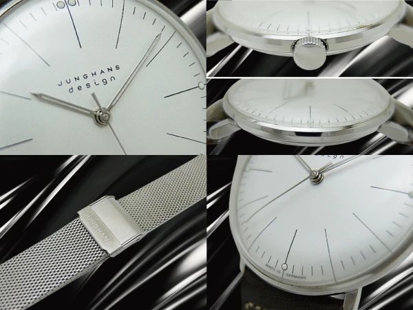 ユンハンス マックスビル Ref.027 3004 00 SS シルバーダイヤル 社外レザー装着 メッシュブレス付属 手巻き JUNGHANS MAX BILL hand wind [代行おまかせコース]